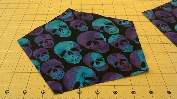 A pentagon-cut piece of fabric.